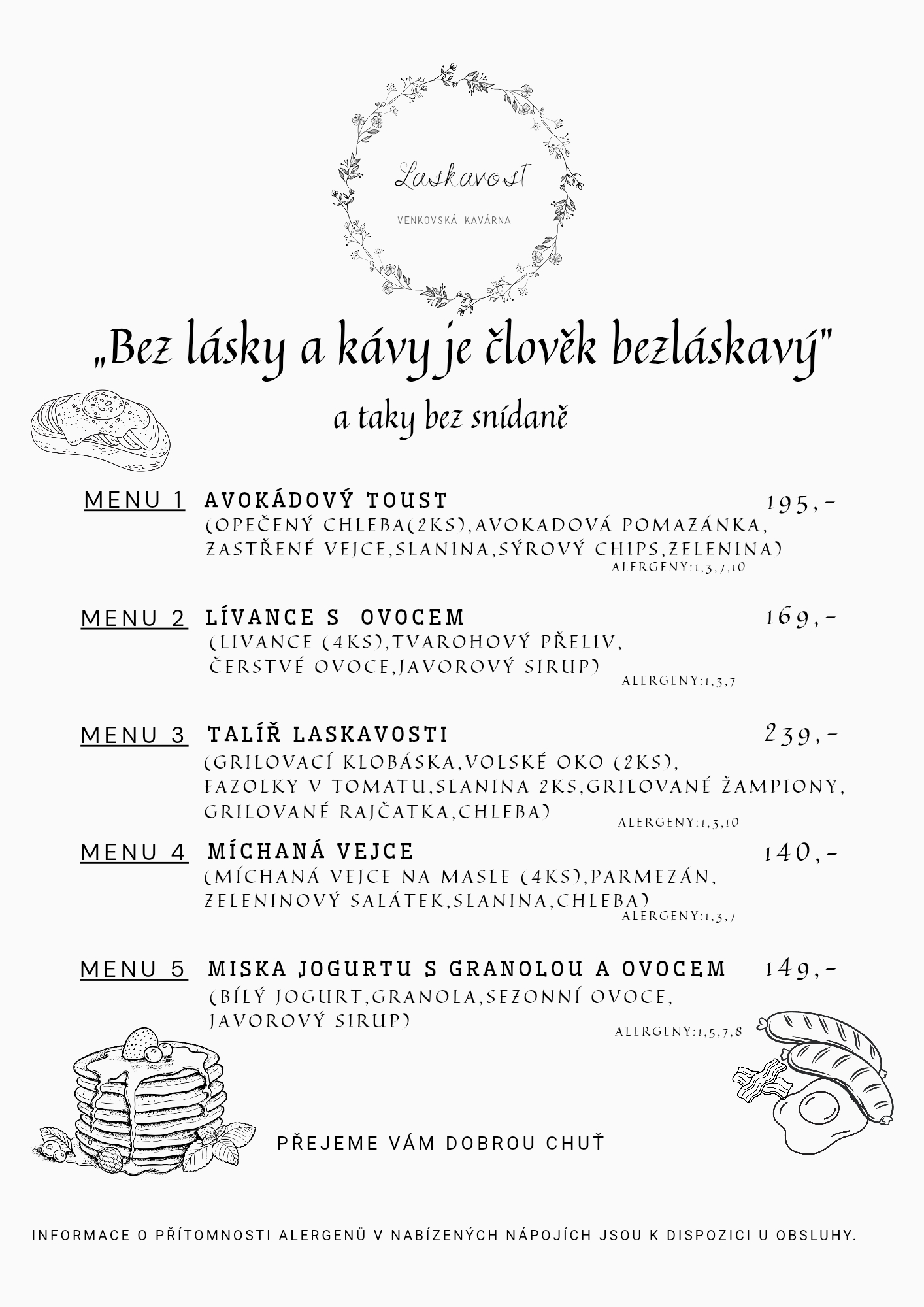 Snídaňové menu